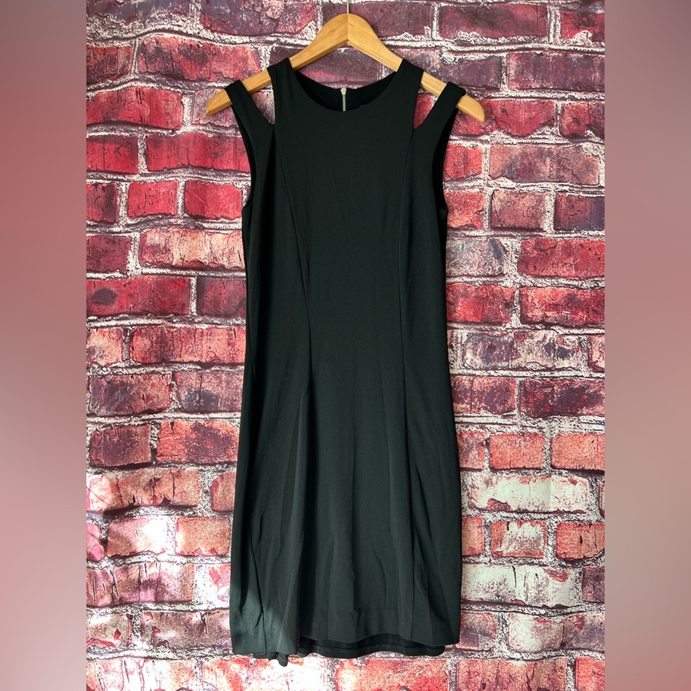 rag & bone Black Vela Slit-Shoulder Sheath Dress NWT